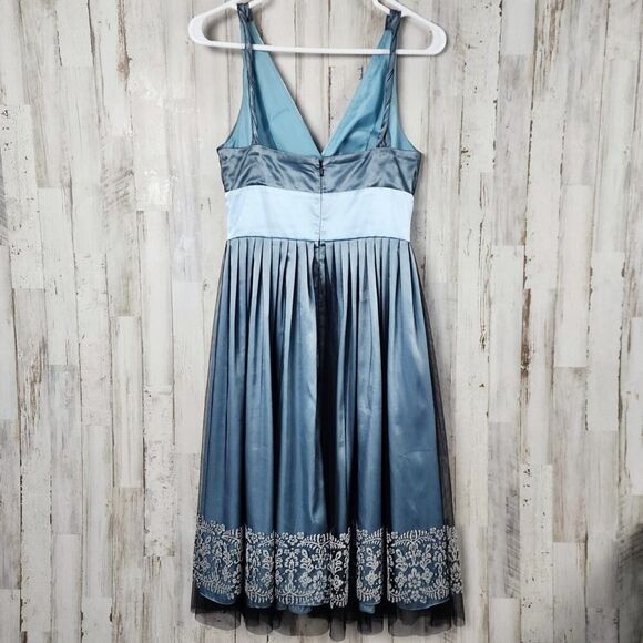 Morgan & Co Midi Formal Dress Blue Size 5/6 - Picture 2 of 11